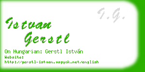istvan gerstl business card